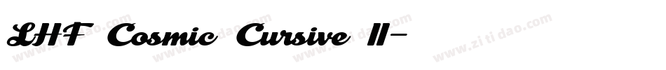 LHF Cosmic Cursive II字体转换